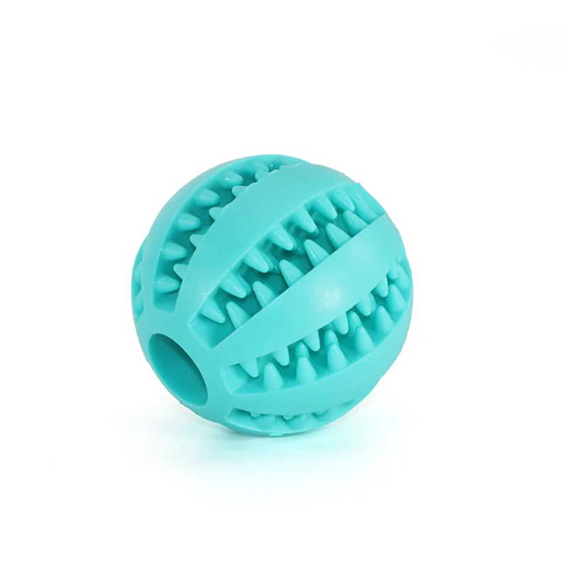 Zahnreinigungsball aus Naturgummi, interaktives Hundespielzeug mit Leckerli-Funktion