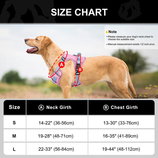 Relflektierendes Hundegeschirr aus atmungsaktivem Mesh - verstellbar für kleine, mittlere & große Hunde