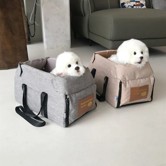 Tragbares Auto-Hundebett - waschbar & sicher für kleine Hunde & Katzen