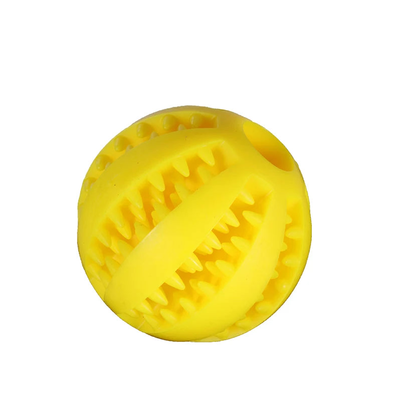 Zahnreinigungsball aus Naturgummi, interaktives Hundespielzeug mit Leckerli-Funktion