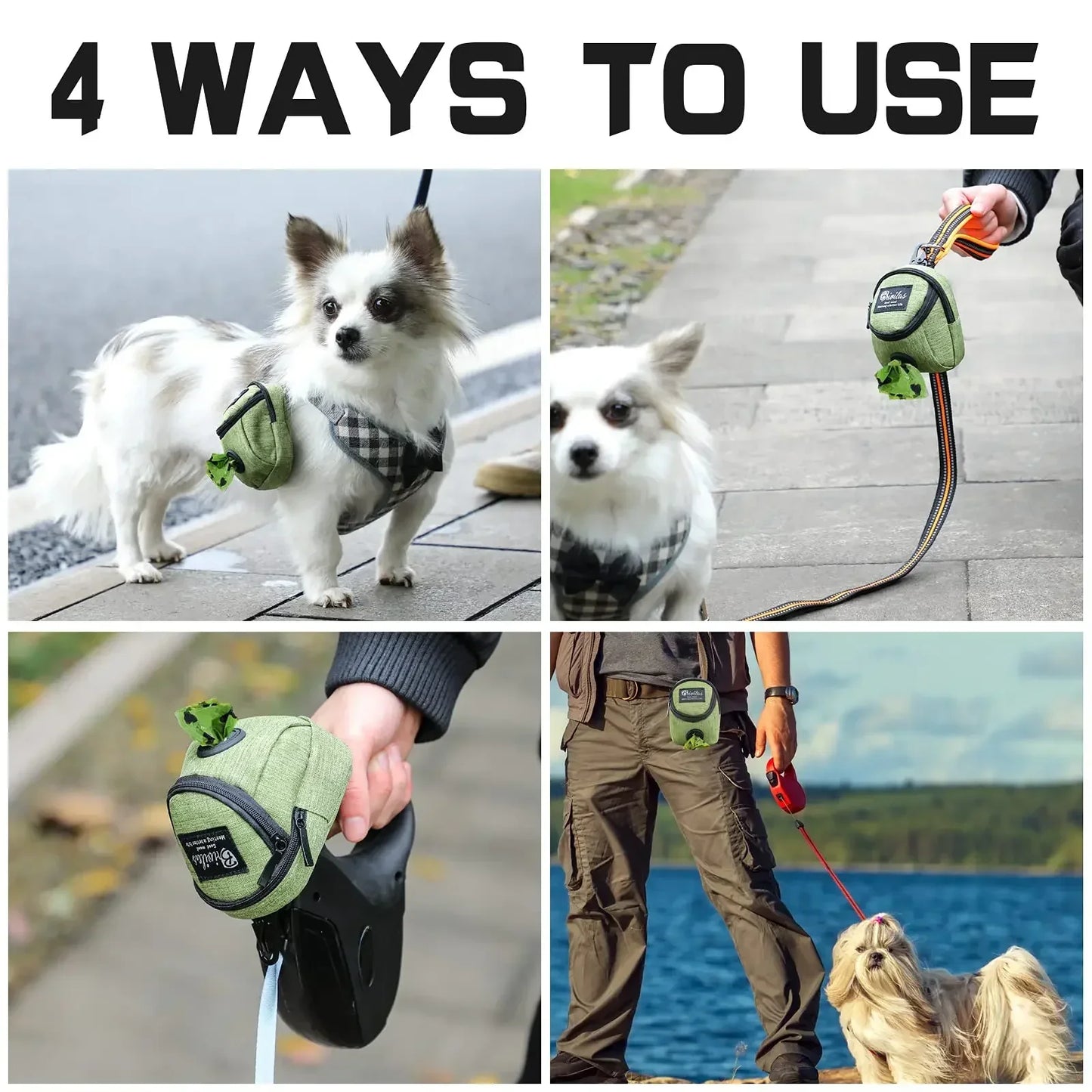 Snack-Tasche für Hundetraining - Outdoor Leckerli-Beutel mit Kotbeutelspender